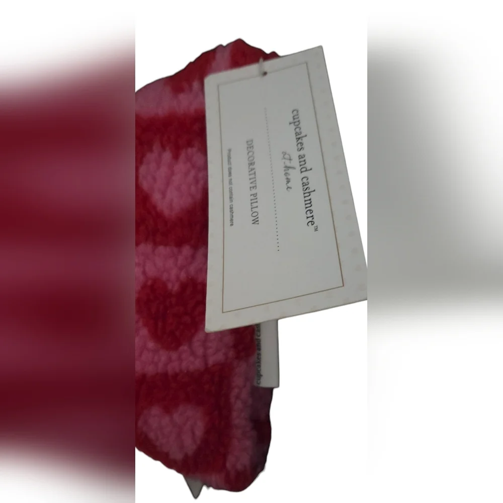 Cupcakes & Cashmere - Red Heart Knoted Decorative Pillow NEW